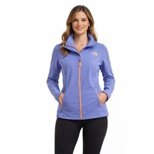 THE NORTH FACE Softshell Jacket Womens XS Periwinkle Blue Fleece Lined Full Zip